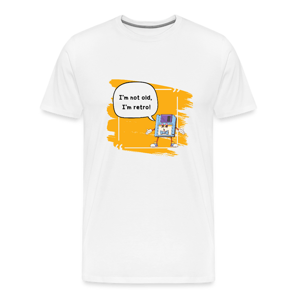 I’m Not Old, I’m Retro – Lustiges Disketten-T-Shirt für Nerds mit Stil - Weiß