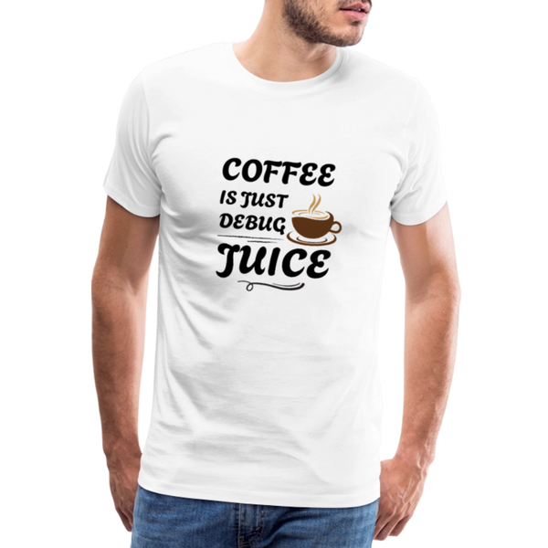 Coffee is my Coding Fuel – T-Shirt für Entwickler mit Kaffeekick - Weiß