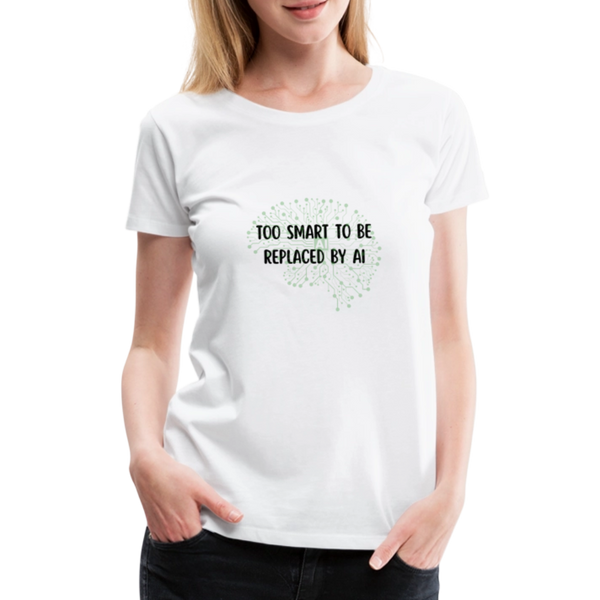 IT T-Shirt für Frauen – AI Brain Design | Künstliche Intelligenz trifft Stil - Weiß