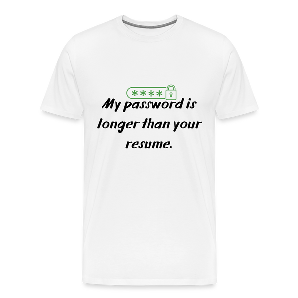 Password Protected – IT T-Shirt mit Passwort-Symbol & Schloss - Weiß