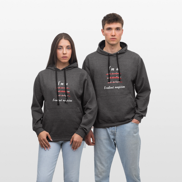 I’m a Frontend Magician – Der ultimative IT Hoodie für Coding-Zauberer! - Anthrazit/Schwarz