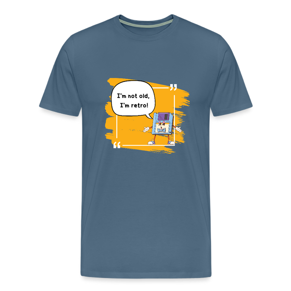 I’m Not Old, I’m Retro – Lustiges Disketten-T-Shirt für Nerds mit Stil - Blaugrau