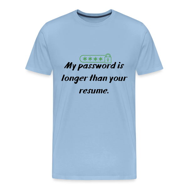 Password Protected – IT T-Shirt mit Passwort-Symbol & Schloss - Sky