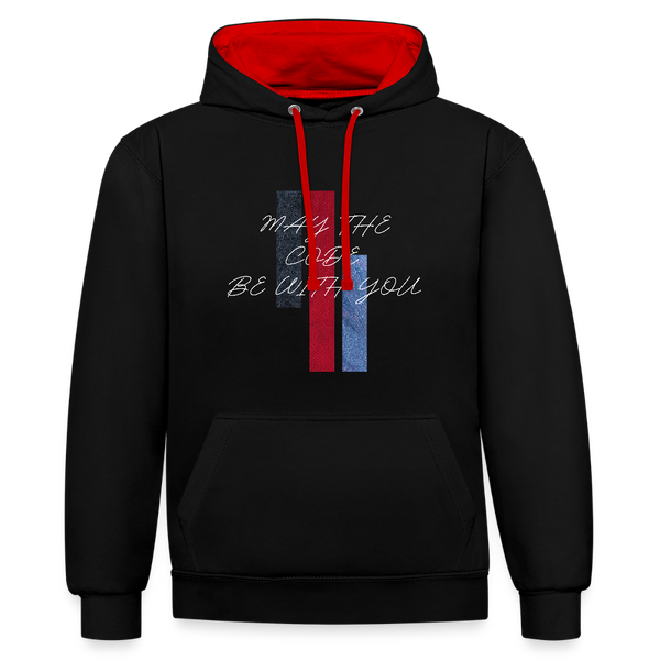May the Code Be with You – Der epische IT-Hoodie für galaktische Programmierpower! - Schwarz/Rot