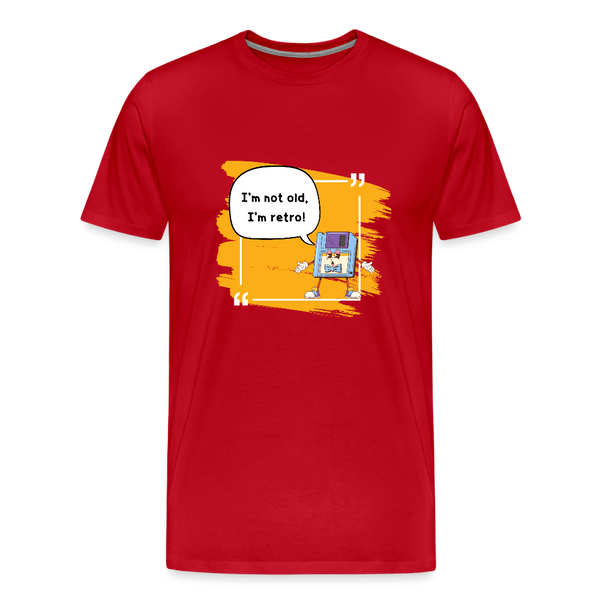 I’m Not Old, I’m Retro – Lustiges Disketten-T-Shirt für Nerds mit Stil - Rot