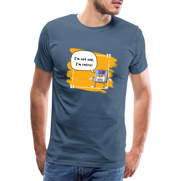 I’m Not Old, I’m Retro – Lustiges Disketten-T-Shirt für Nerds mit Stil - Blaugrau
