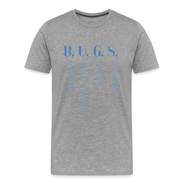 B.U.G.S. – Behave Unpredictably Given Stress – Lustiges T-Shirt für Entwickler - Grau meliert