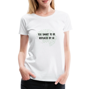 IT T-Shirt für Frauen – AI Brain Design | Künstliche Intelligenz trifft Stil - Weiß