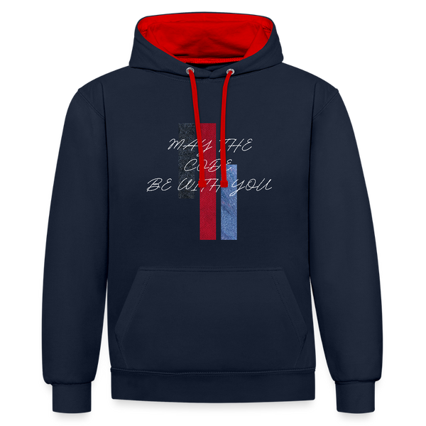 May the Code Be with You – Der epische IT-Hoodie für galaktische Programmierpower! - Navy/Rot
