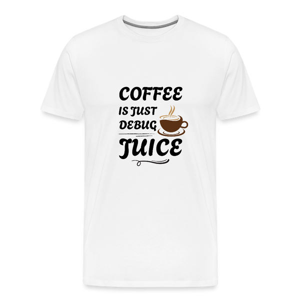 Coffee is my Coding Fuel – T-Shirt für Entwickler mit Kaffeekick - Weiß