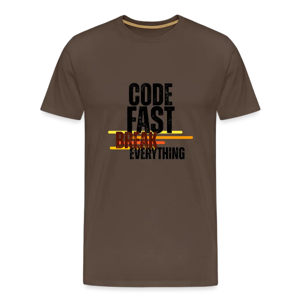 Take a Break – Retro IT T-Shirt für Programmierer mit Pause-Verstand - Edelbraun