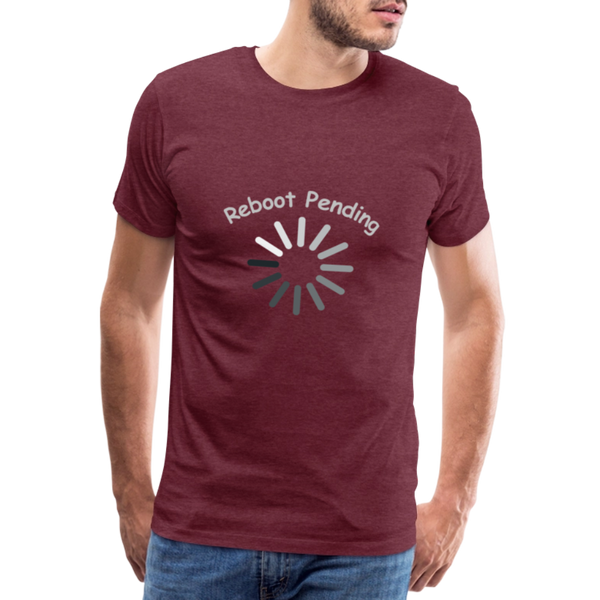Männer Premium T-Shirt - Bordeauxrot meliert