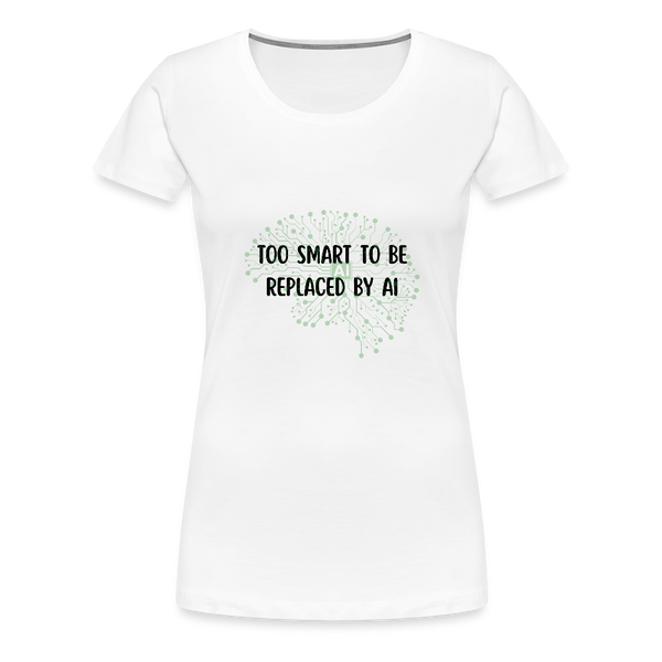 IT T-Shirt für Frauen – AI Brain Design | Künstliche Intelligenz trifft Stil - Weiß