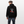Kontrast-Hoodie - Schwarz/Grau meliert