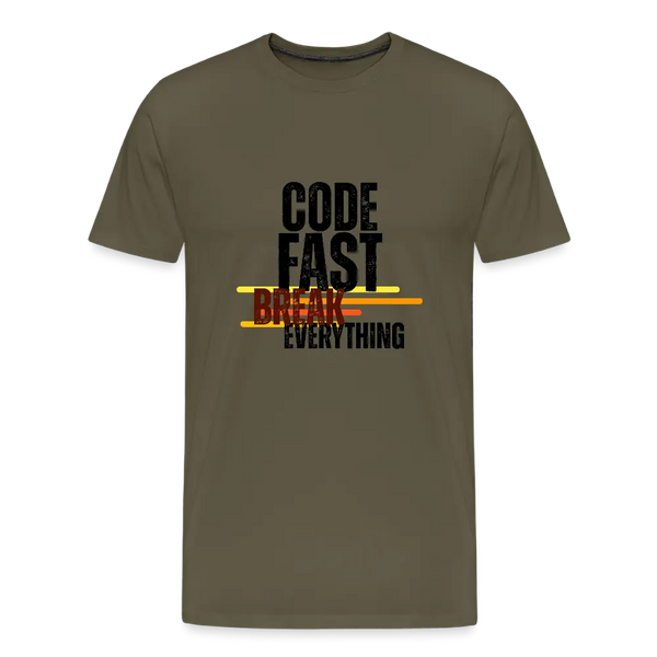 Take a Break – Retro IT T-Shirt für Programmierer mit Pause-Verstand - Khaki