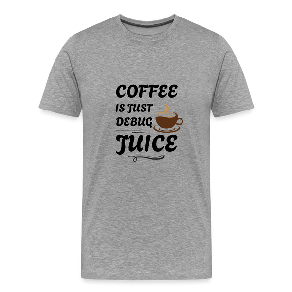 Coffee is my Coding Fuel – T-Shirt für Entwickler mit Kaffeekick - Grau meliert