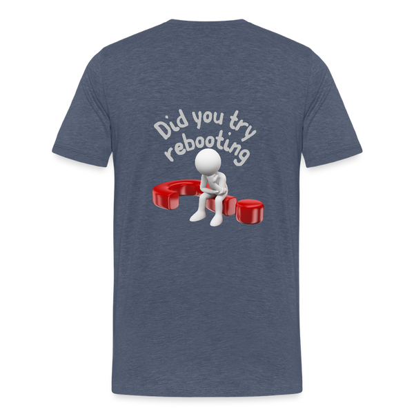 Männer Premium T-Shirt - Blau meliert