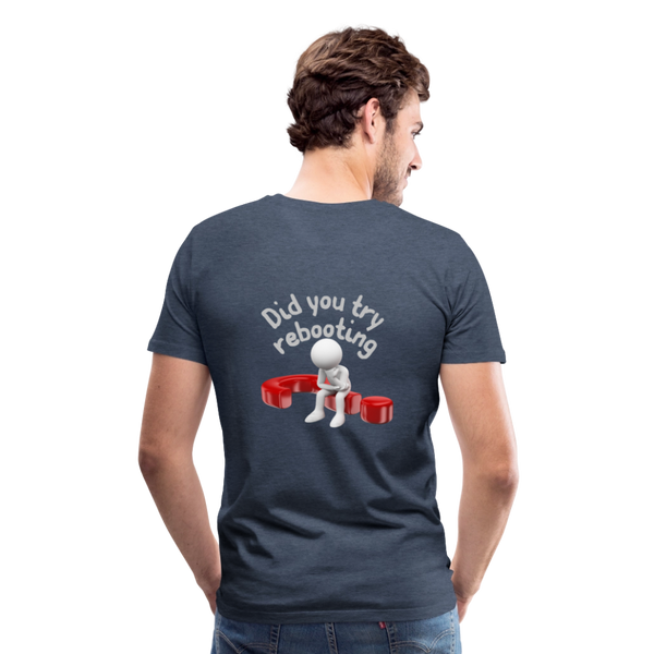 Männer Premium T-Shirt - Blau meliert