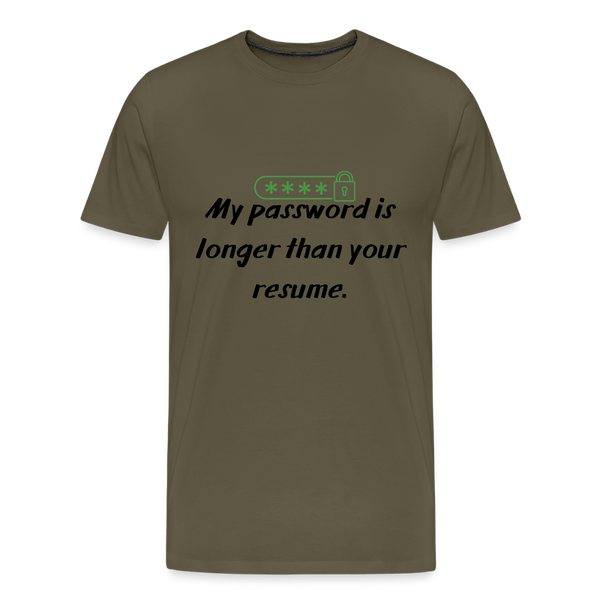 Password Protected – IT T-Shirt mit Passwort-Symbol & Schloss - Khaki
