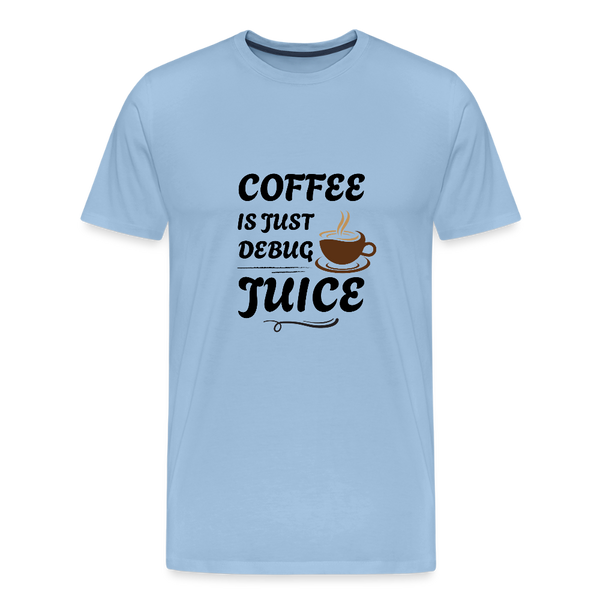 Coffee is my Coding Fuel – T-Shirt für Entwickler mit Kaffeekick - Sky
