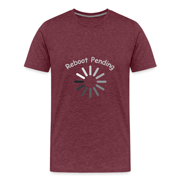 Männer Premium T-Shirt - Bordeauxrot meliert