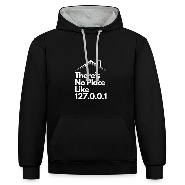 There’s No Place Like 127.0.0.1 – Der Hoodie für alle, die Home = localhost fühlen! - Schwarz/Grau meliert