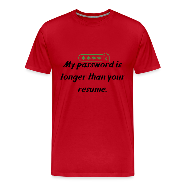 Password Protected – IT T-Shirt mit Passwort-Symbol & Schloss - Rot